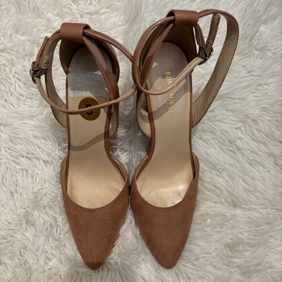 Nine West Ankle Strap Wedge | Blush Color | Sz 8 - Picture 3 of 4